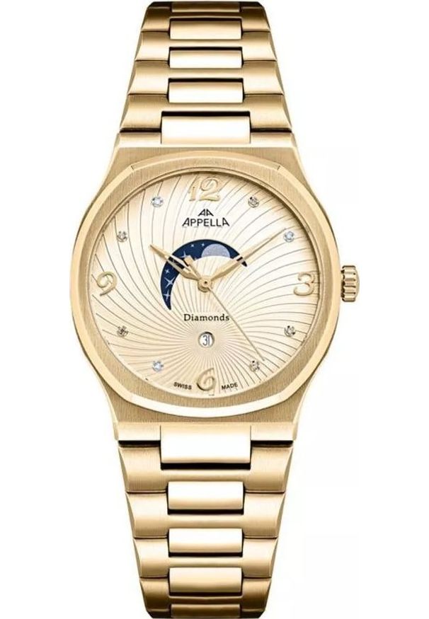 Acappella - Zegarek damski Appella L32006.1171DQS złoty. Kolor: złoty