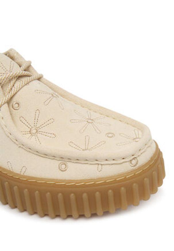 Clarks Półbuty Torhill Bee 26186297 Écru. Materiał: skóra