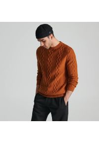 Sinsay - Sweter - Brązowy. Kolor: brązowy