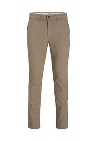 Jack & Jones - Jack&Jones Spodnie materiałowe Marco Dave 12174307 Beżowy Slim Fit. Kolor: beżowy. Materiał: bawełna