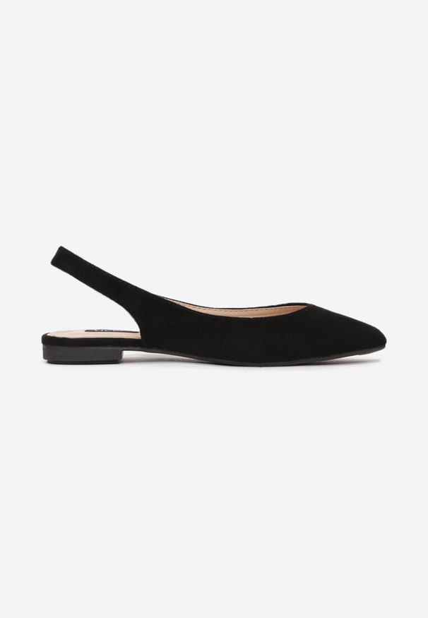 Born2be - Czarne Sandały Slingback z Noskiem w Szpic Arrilla. Okazja: na co dzień, na spacer, na spotkanie biznesowe. Kolor: czarny. Sezon: lato. Styl: biznesowy, casual, elegancki