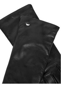 Weekend Max Mara Rękawiczki Damskie Senapeshort 2525566035 Czarny. Kolor: czarny. Materiał: skóra