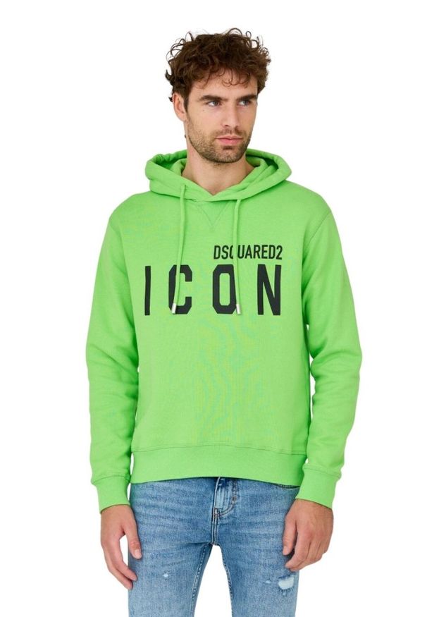 DSQUARED2 Zielona bluza Sweatshirt. Kolor: zielony