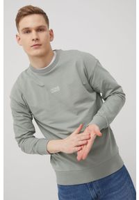 Jack & Jones bluza męska kolor zielony z aplikacją. Okazja: na co dzień. Kolor: zielony. Wzór: aplikacja. Styl: casual #4