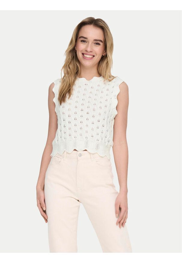 only - ONLY Top Luna 15291602 Écru Regular Fit. Materiał: syntetyk