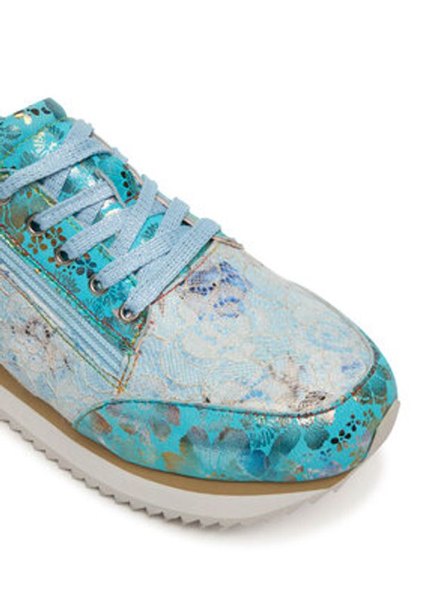 Laura Vita Sneakersy Delphine 06 Granatowy. Kolor: niebieski. Materiał: skóra