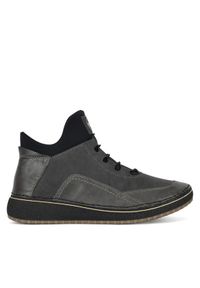 Rieker Botki 50953-45 Szary. Kolor: szary. Materiał: skóra