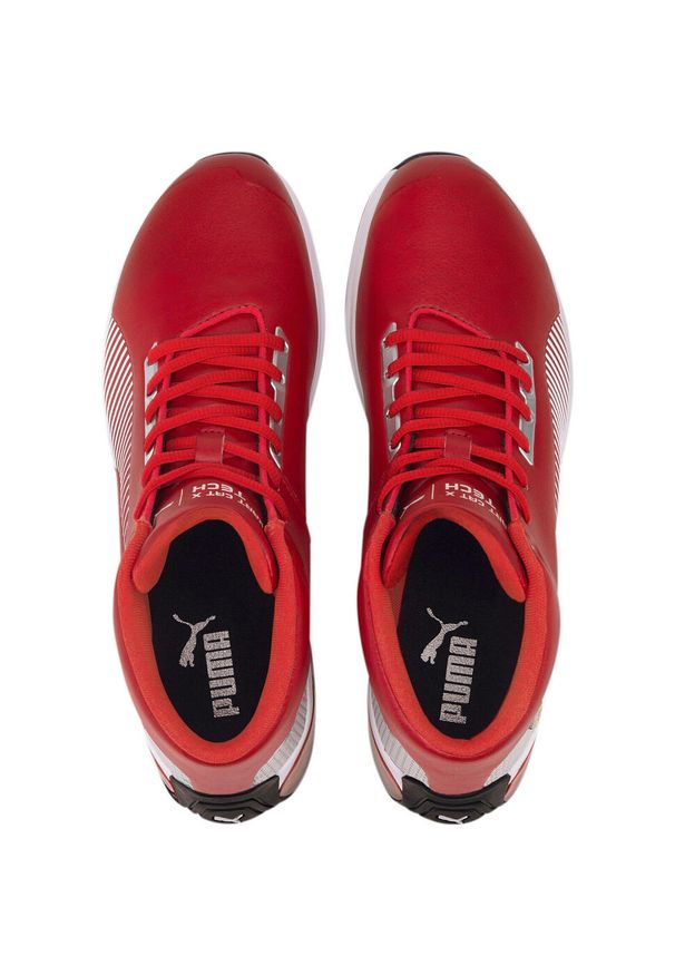 Adidasy Puma Ferrari Race Kart Cat-X Mid, Mężczyźni. Kolor: czerwony. Materiał: materiał, skóra ekologiczna