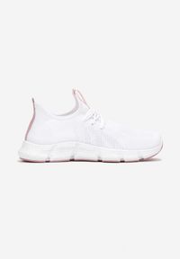 Born2be - Biało-Różowe Buty Sportowe Feliko. Kolor: biały. Materiał: materiał. Szerokość cholewki: normalna #3