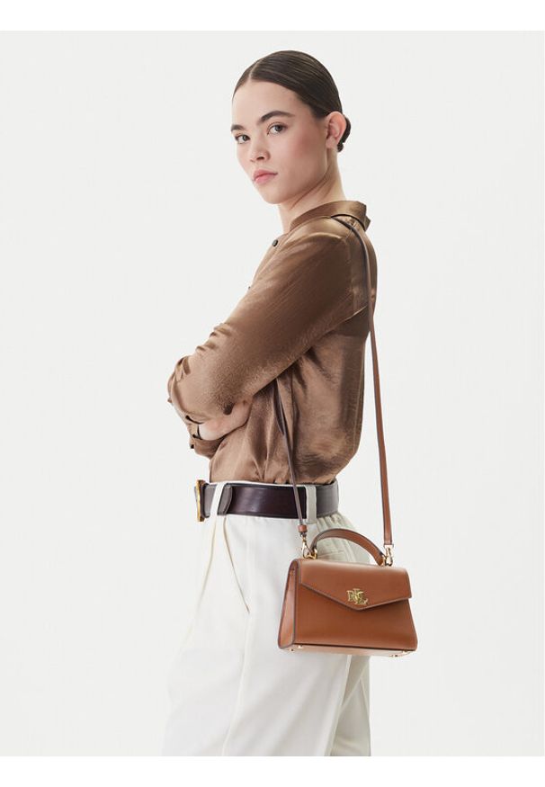 Lauren Ralph Lauren - LAUREN RALPH LAUREN Torebka 431968761001 Brązowy. Kolor: brązowy. Materiał: skórzane