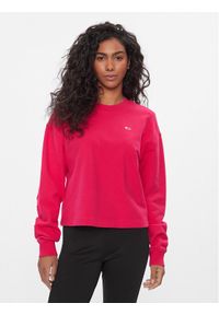 Tommy Jeans Bluza Tonal DW0DW16402 Różowy Relaxed Fit. Kolor: różowy. Materiał: bawełna
