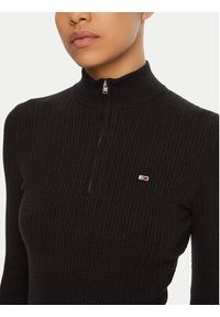 Tommy Jeans Sukienka dzianinowa DW0DW19490 Czarny Slim Fit. Kolor: czarny. Materiał: syntetyk, bawełna #5