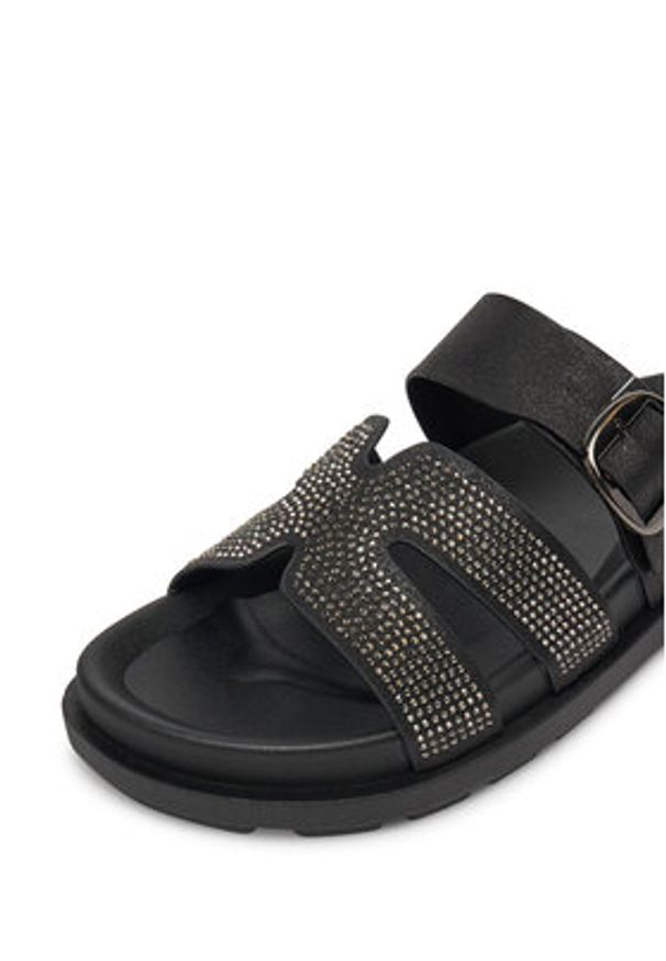 Jenny - JENNY Klapki L06062024 Czarny. Kolor: czarny. Materiał: materiał