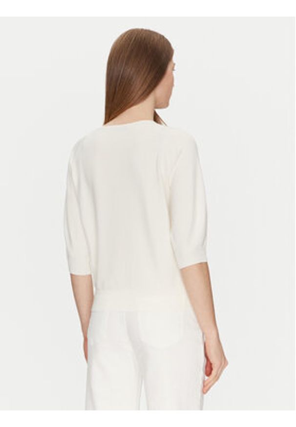 TwinSet - TWINSET Sweter 251TP3490 Écru Loose Fit. Materiał: wiskoza