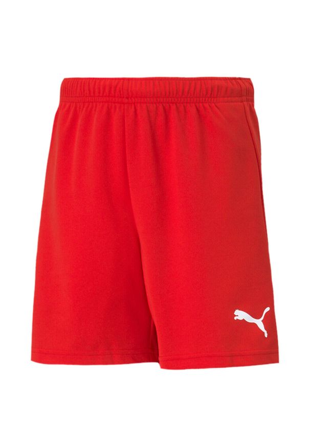 Spodenki dziecięce Puma teamRISE. Kolor: czerwony, wielokolorowy, biały. Styl: sportowy