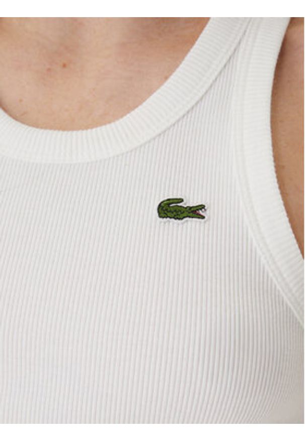 Lacoste Top TF5388 Écru Slim Fit. Materiał: bawełna