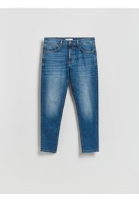 Reserved - Jeansy skinny z efektem sprania - niebieski. Kolor: niebieski