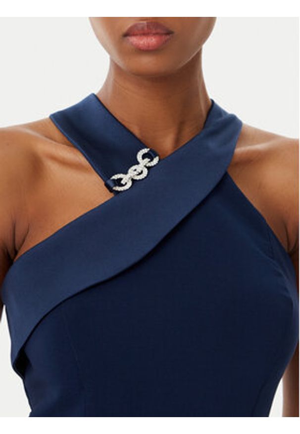 Rinascimento Sukienka wieczorowa CFC0019847002 Granatowy Regular Fit. Kolor: niebieski. Materiał: syntetyk. Styl: wizytowy