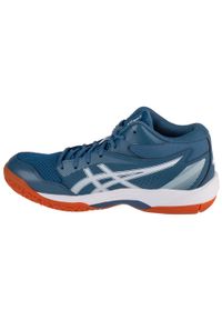 Buty siatkarskie męskie Asics Gel-task Mt 4. Zapięcie: sznurówki. Kolor: biały, niebieski, wielokolorowy. Materiał: syntetyk, tkanina, materiał. Szerokość cholewki: normalna #2