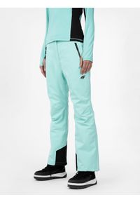 4f - Spodnie narciarskie 4FPRO membrana Dermizax® 20 000 damskie. Kolor: turkusowy. Materiał: dzianina, materiał, guma. Technologia: Dermizax. Sezon: zima. Sport: narciarstwo #2