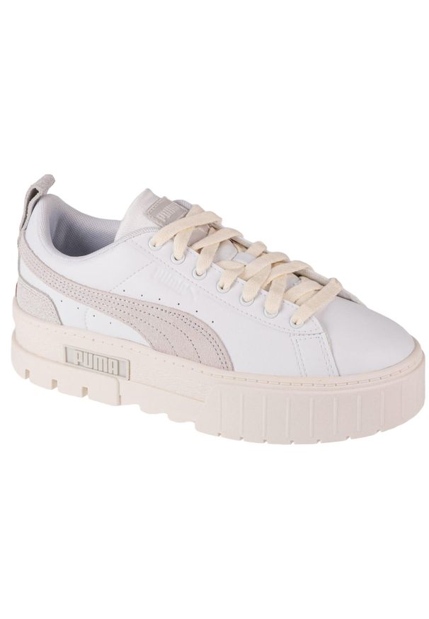 Buty do chodzenia damskie Puma Mayze Thrifted Wns. Zapięcie: sznurówki. Kolor: biały. Materiał: tkanina, guma. Szerokość cholewki: normalna. Sport: turystyka piesza