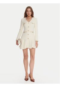 Marciano Guess Sukienka koktajlowa 5BGK36 7394A Écru Regular Fit. Materiał: syntetyk. Styl: wizytowy