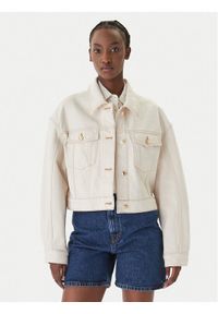 Hugo - HUGO Kurtka jeansowa Gisolia 50559618 Écru Relaxed Fit. Materiał: bawełna #1