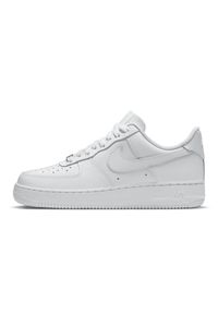 Buty Nike Air Force 1 '07 W DD8959-100 białe. Kolor: biały. Materiał: skóra, kauczuk, materiał. Szerokość cholewki: normalna. Model: Nike Air Force