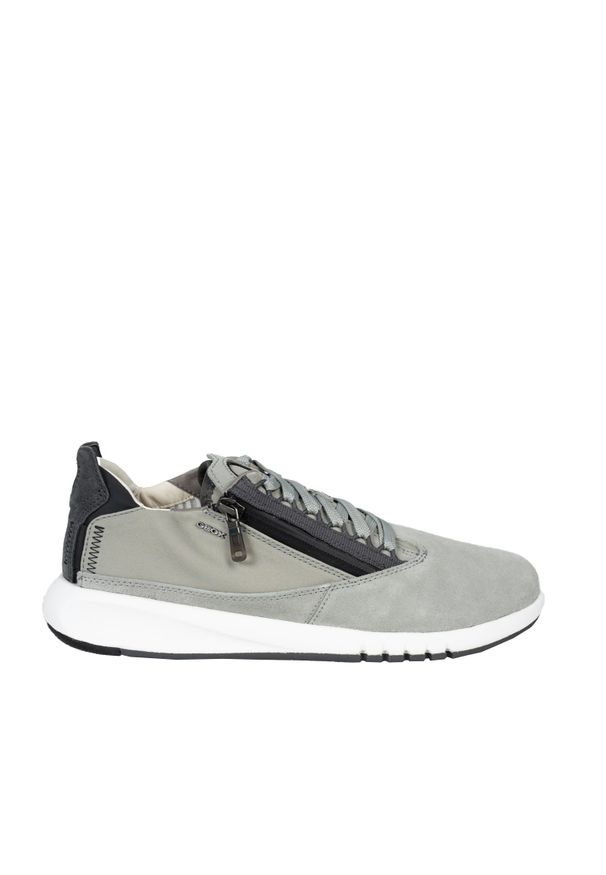 Geox Sneakersy "Aerantis" | U047FB 02211 | Mężczyzna | Szary. Okazja: na co dzień, na spacer. Nosek buta: okrągły. Kolor: szary. Materiał: tkanina, skóra. Sport: turystyka piesza