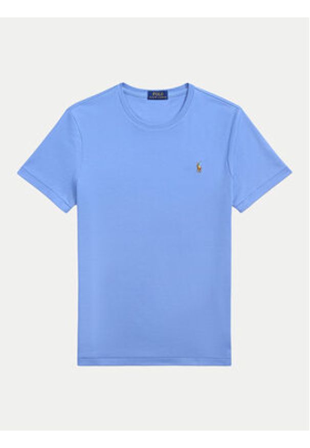 Polo Ralph Lauren T-Shirt 710740727086 Niebieski Slim Fit. Typ kołnierza: polo. Kolor: niebieski. Materiał: bawełna