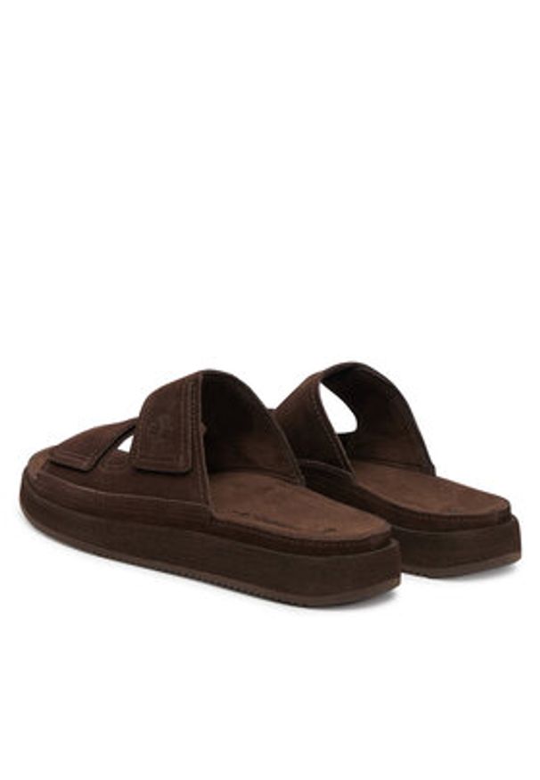 Timberland Klapki TB0A2755EIV1 Brązowy. Kolor: brązowy. Materiał: skóra, zamsz