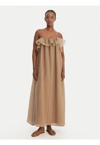 Eleh Sukienka letnia SS260198 Beżowy Relaxed Fit. Kolor: beżowy. Materiał: syntetyk. Sezon: lato #1