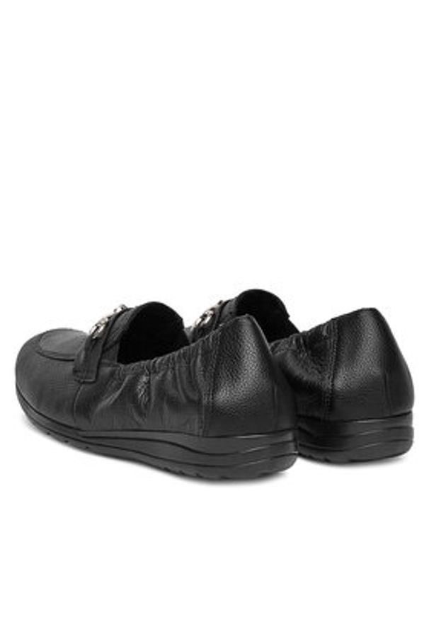 Rieker Mokasyny L9354-00 Czarny. Kolor: czarny. Materiał: skóra