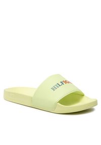 TOMMY HILFIGER - Tommy Hilfiger Klapki Colorful Hilfiger Pool Slide FM0FM04060 Zielony. Kolor: zielony #6