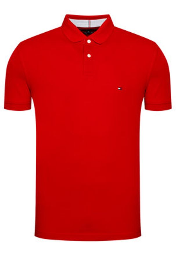 TOMMY HILFIGER - Tommy Hilfiger Polo 1985 MW0MW17770 Czerwony Regular Fit. Typ kołnierza: polo. Kolor: czerwony. Materiał: bawełna
