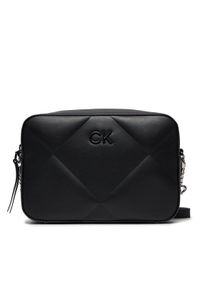 Calvin Klein Torebka Quilt K60K611891 Czarny. Kolor: czarny. Materiał: skórzane