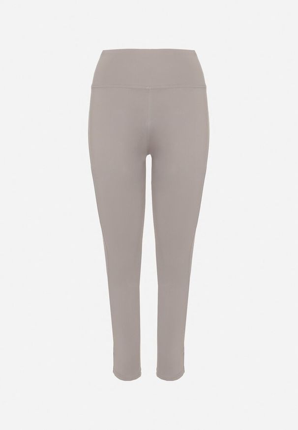 Born2be - Jasnoszare Legginsy z Modelującymi Przeszyciami Selettia. Okazja: na spacer, na co dzień. Kolor: szary. Styl: casual, klasyczny