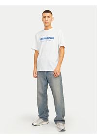 Jack & Jones - Jack&Jones T-Shirt Alvis 12256803 Biały Standard Fit. Kolor: biały. Materiał: bawełna