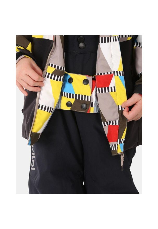 Dziewczęca kurtka narciarska Kilpi Samara. Kolor: beżowy. Wzór: kolorowy. Sezon: zima. Sport: narciarstwo