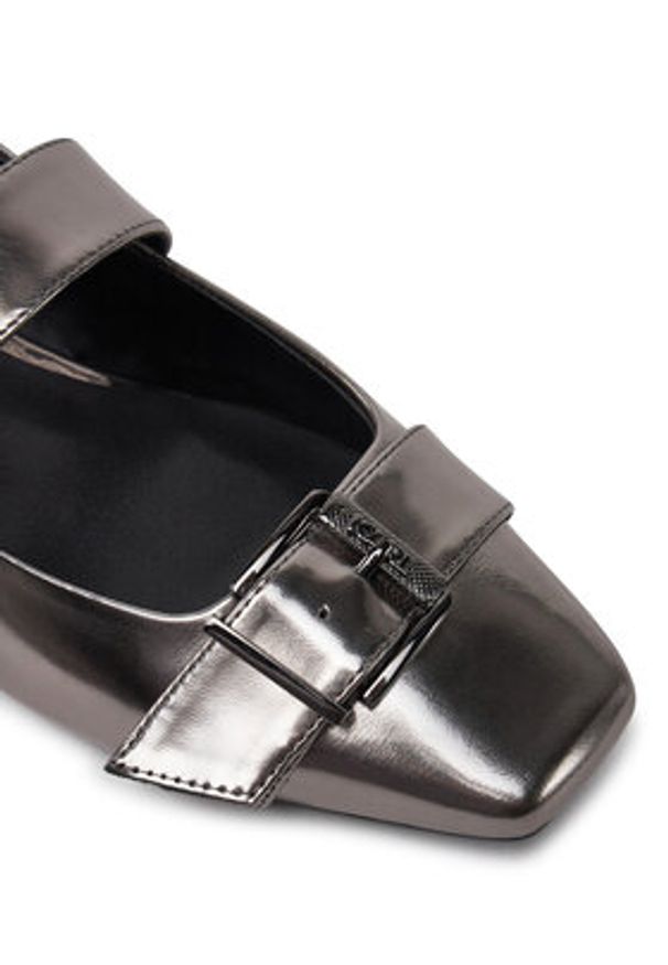 Karl Lagerfeld - KARL LAGERFELD Sandały Konnie KL40186A Srebrny. Kolor: srebrny. Materiał: skóra