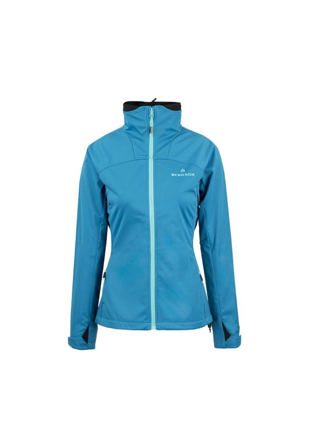 Bergson - Kurtka softshell damska Context ss 1. Kolor: niebieski. Materiał: softshell. Sport: turystyka piesza