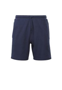 Krótkie spodenki Reebok z niebieskiej bawełny. Kolor: niebieski. Materiał: bawełna. Długość: krótkie #1