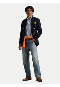 Polo Ralph Lauren Koszula 710B15595008 Niebieski Custom Fit. Typ kołnierza: polo. Kolor: niebieski. Materiał: bawełna #5