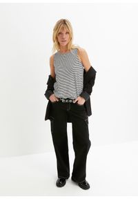 bonprix - Top z plisą guzikową z tyłu. Kolor: niebieski. Styl: elegancki #3