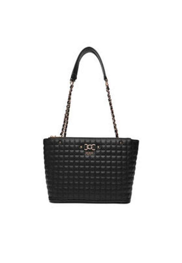 Guess Torebka Nadira HWQG84 24220 Czarny. Kolor: czarny. Materiał: skórzane
