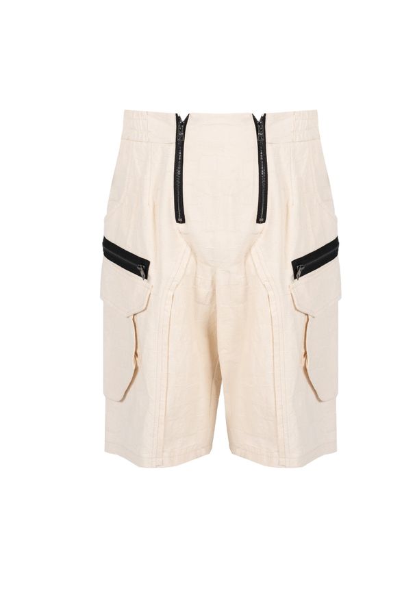 La Haine Inside Us Szorty | 3B LM136 | Mężczyzna | Ecru. Okazja: na co dzień. Materiał: bawełna. Styl: casual, elegancki, klasyczny