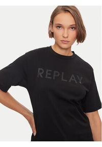 Replay T-Shirt W3698R.000.23188P Czarny Regular Fit. Kolor: czarny. Materiał: bawełna