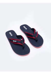 Big-Star - Japonki męskie granatowe NN174623 403. Okazja: na co dzień, na plażę. Kolor: niebieski. Materiał: materiał. Sezon: lato. Styl: casual
