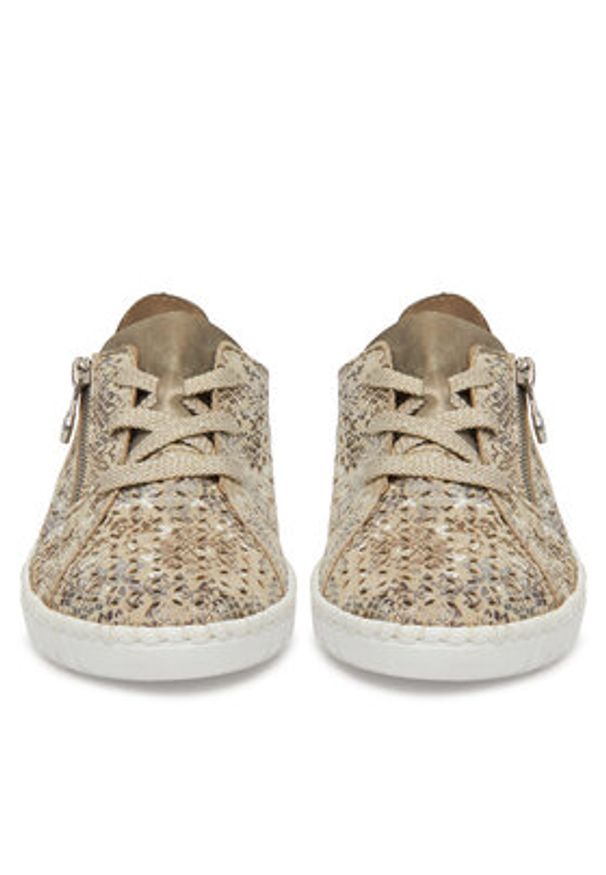 Rieker Sneakersy M2306-91 Beżowy. Kolor: beżowy. Materiał: skóra, zamsz