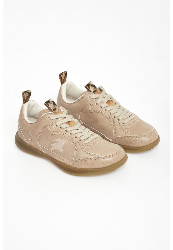 Burberry - Sneakersy męskie skórzane BURBERRY. Materiał: skóra